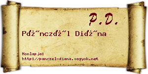 Pánczél Diána névjegykártya